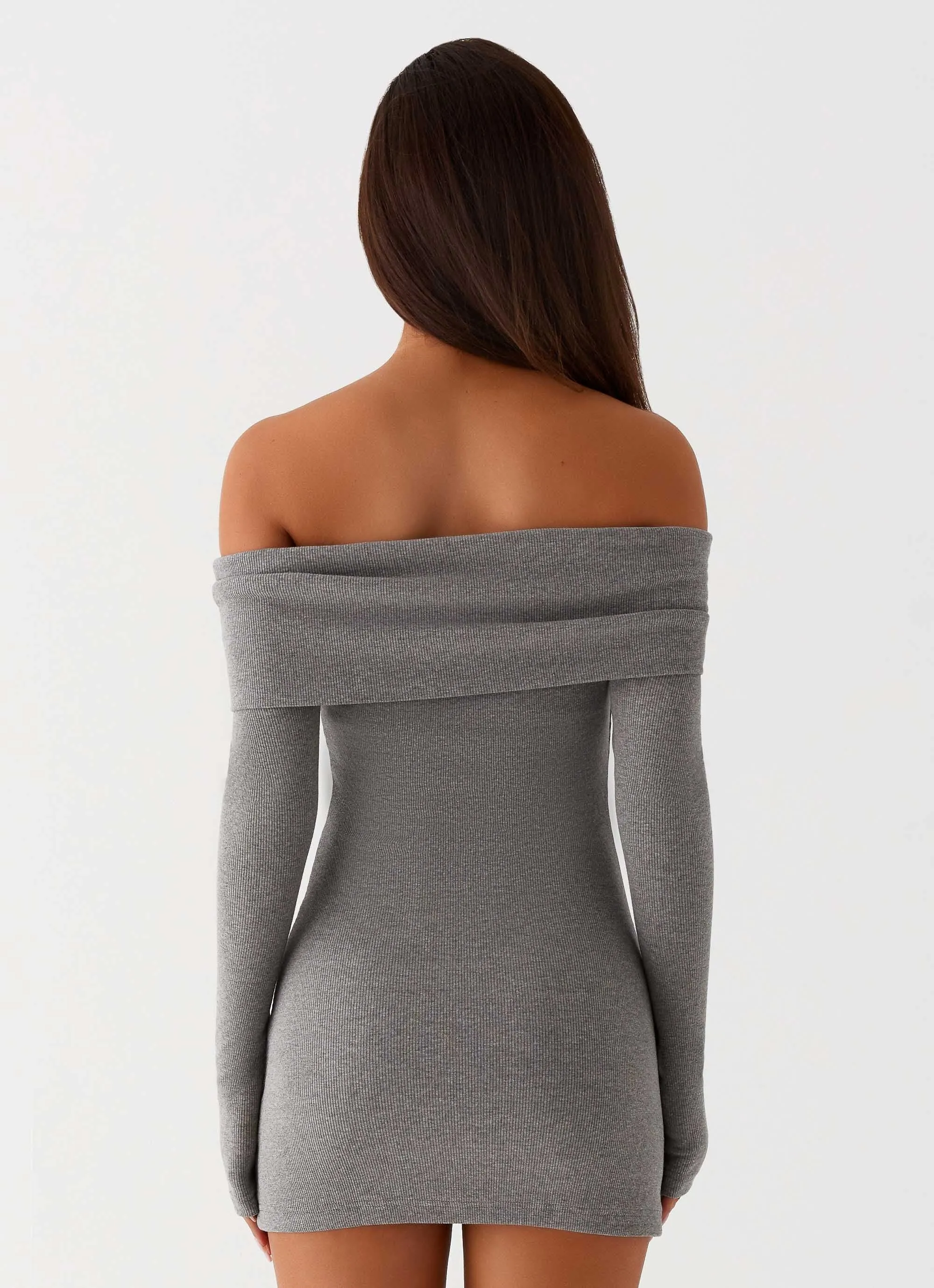 Tanzia Knit Mini Dress - Charcoal