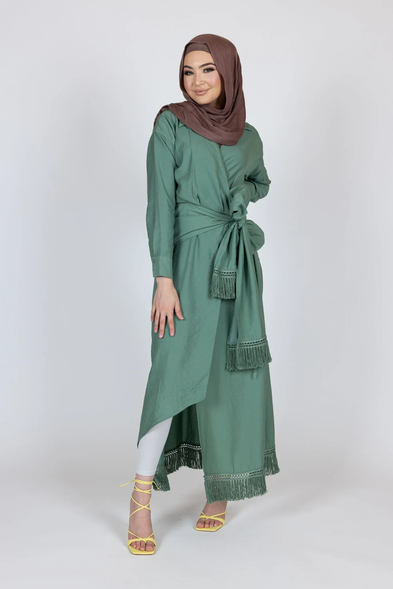 Tassel Wrap Dress Aviva