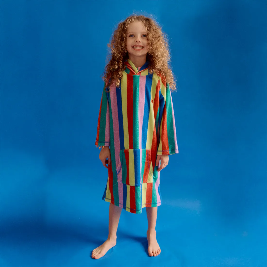 Towel Poncho Multi Striped