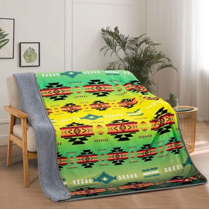 Tropical Soutwest Sherpa Throw