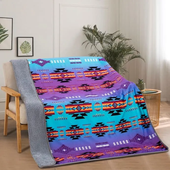 Tropical Soutwest Sherpa Throw