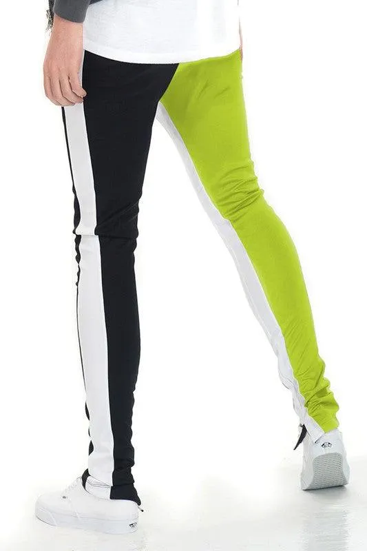 Two Tone Color Block Track Pants Joggers