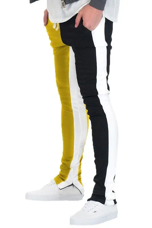 Two Tone Color Block Track Pants Joggers