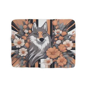 Urban Coyote, Sherpa Fleece Blanket for Cozy Warmth, 50"x60"