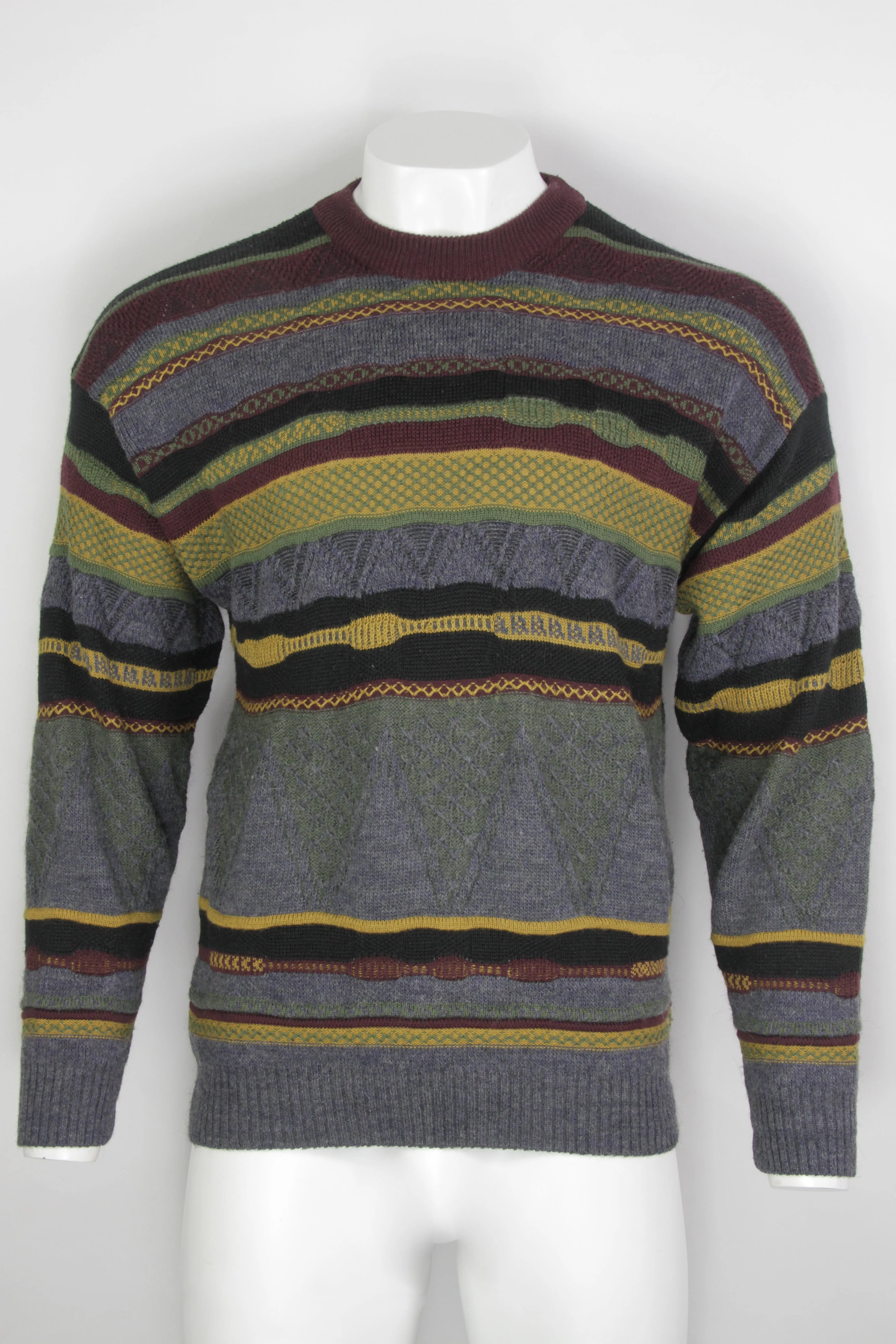 Vintage 80/90s Textural Knitted Sweater - M