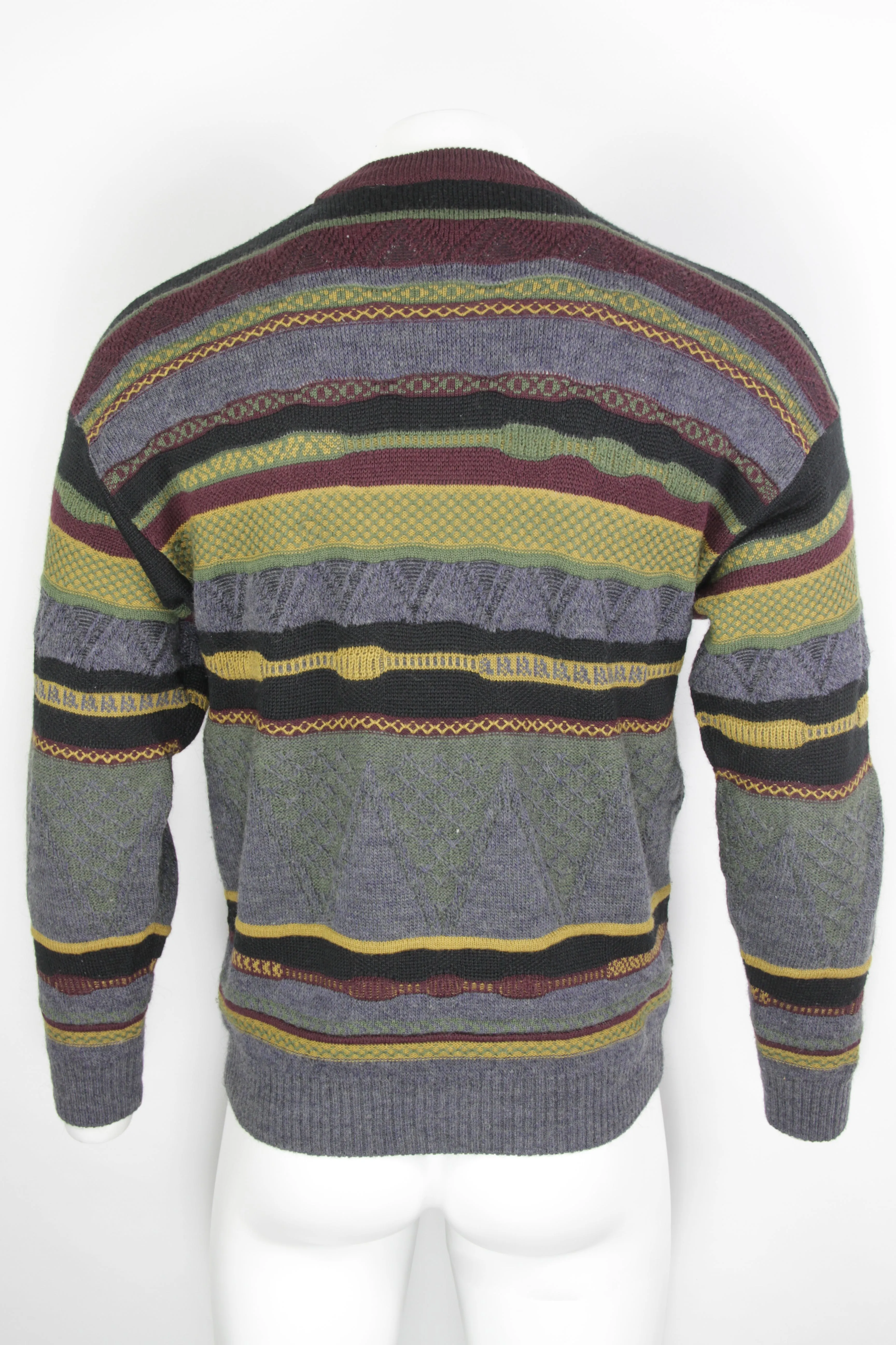 Vintage 80/90s Textural Knitted Sweater - M