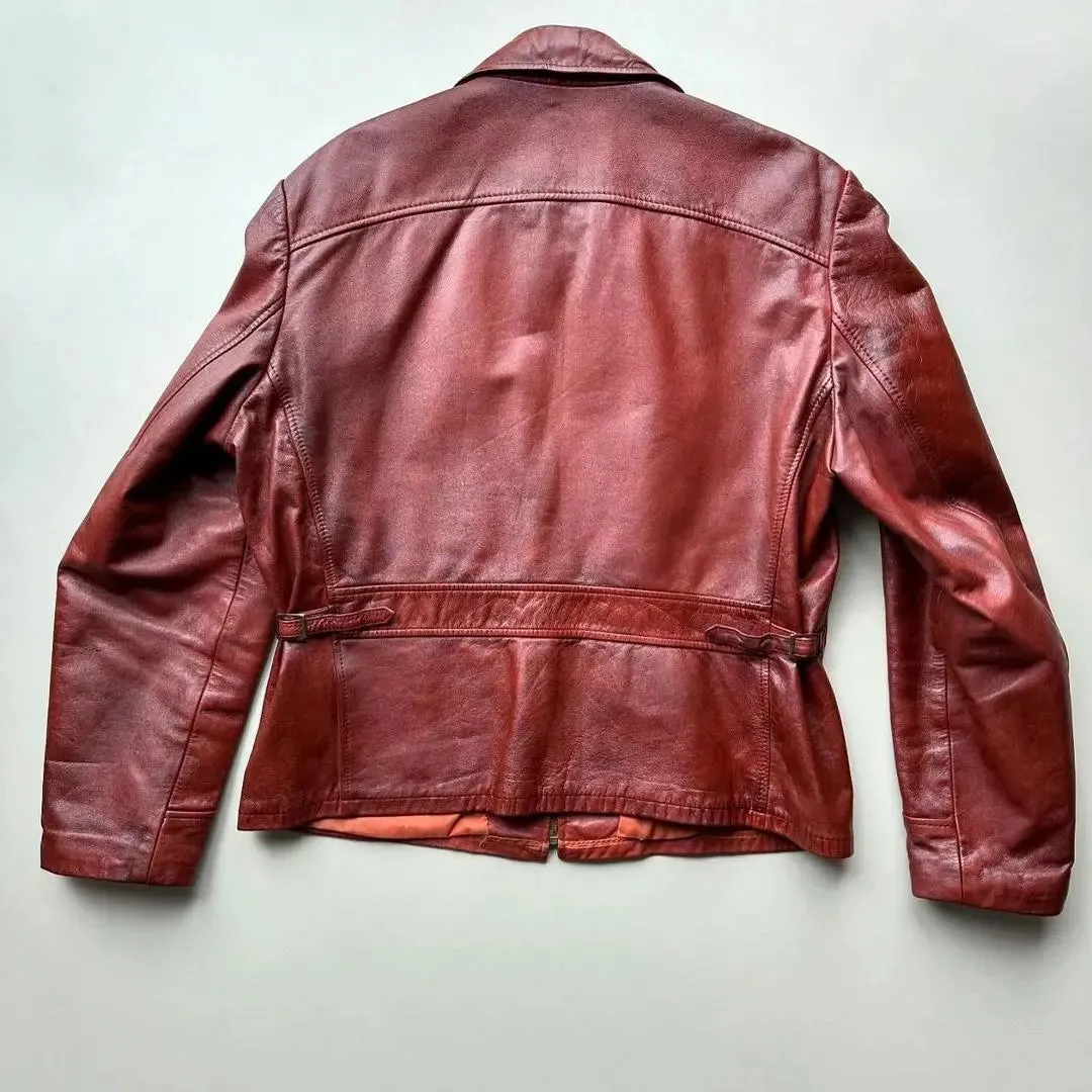 Vintage Reddish Brown Leather Jacket