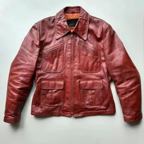 Vintage Reddish Brown Leather Jacket