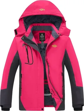 Wantdo Women's Mountain Waterproof Ski Jacket | Windproof Rain Winter Coat