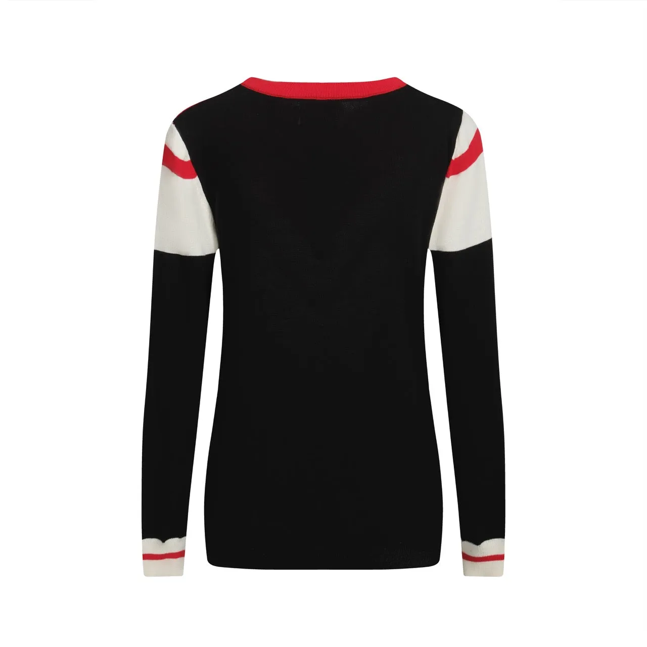 Women's black vintage fashion knit sweater