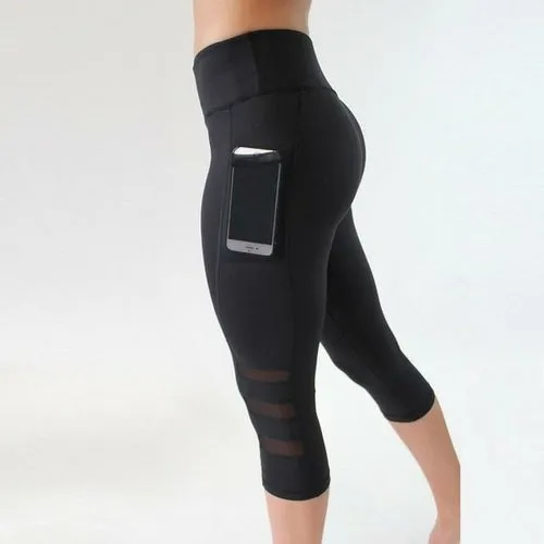 Women’s Fitness Capri Leggings for Yoga and Gym, Calf-Length Sport Pants