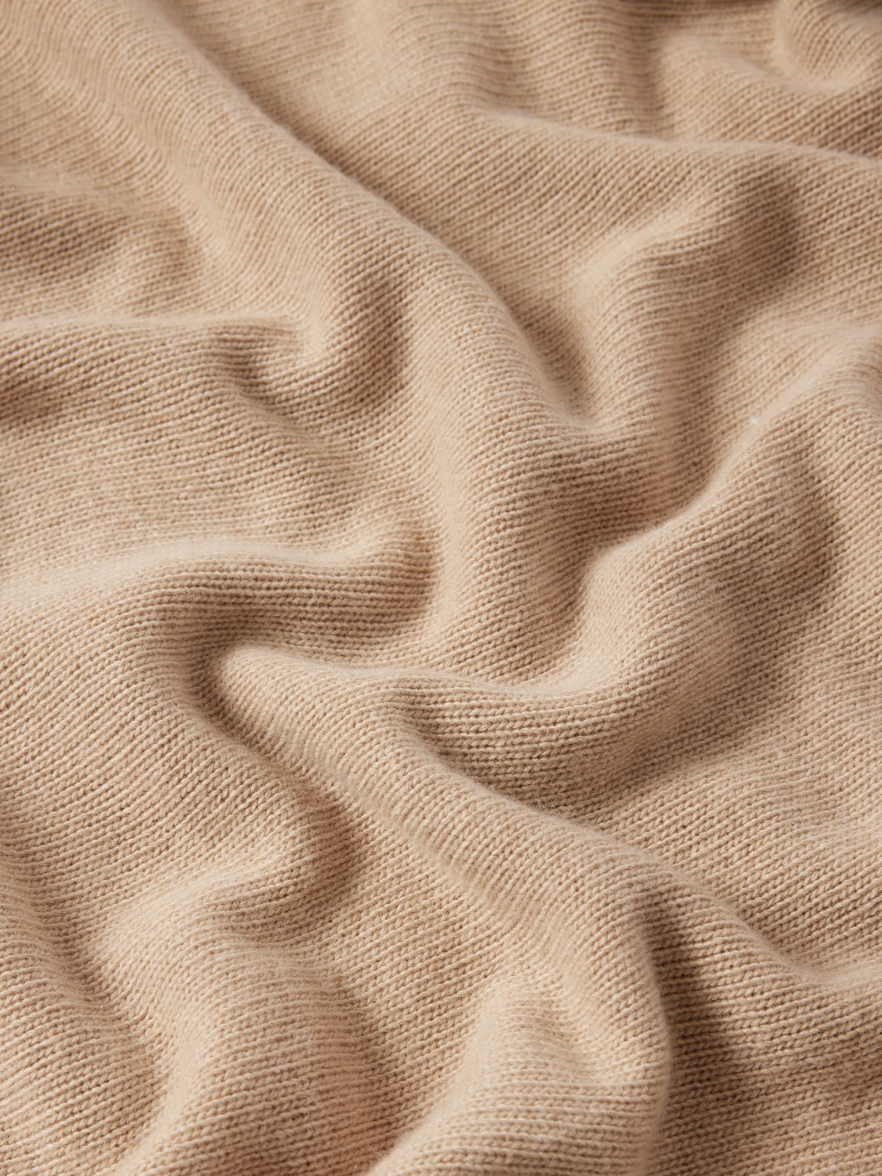 Wool Cashmere Blend Drape Poncho | Beige