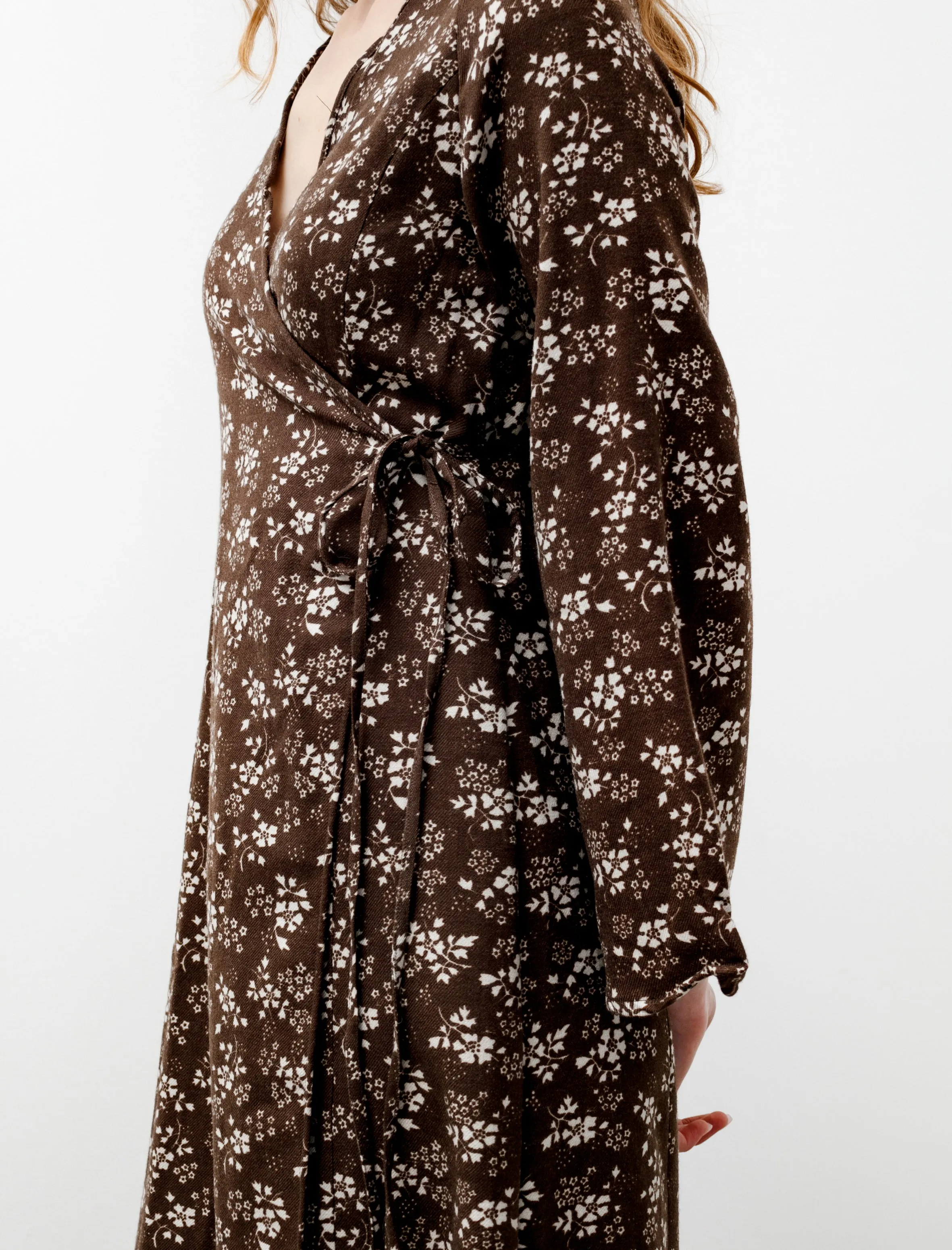 Wrap Dress Wool Viyella Floral