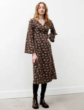 Wrap Dress Wool Viyella Floral